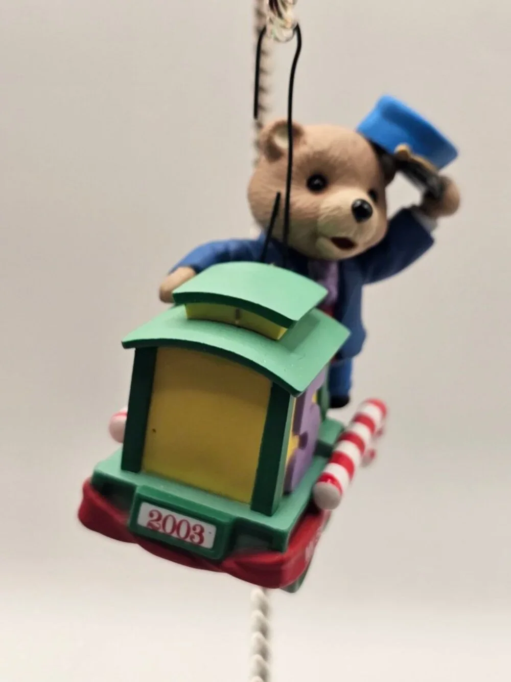 Hallmark Keepsake Childs Fifth Christmas Ornament 2003 Bear Train Age Collection